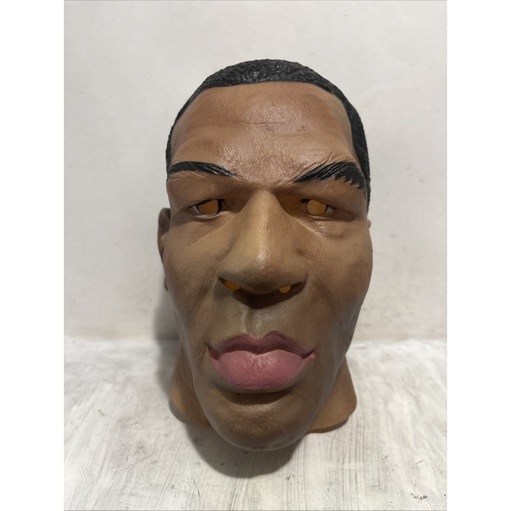 Vintage 1990 Mike Tyson Cesar Latex Mask Halloween Costume 90s Boxing Punch Out
